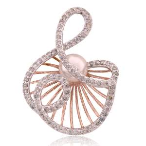 Beautifully Crafted Diamond Pendant Set with Matching Earrings in 18k gold with Certified Diamonds - PD1165P